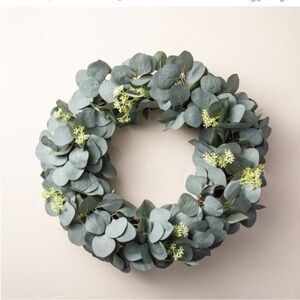 Hearth & Hand with Magnolia Holiday Faux 20”Seeded Eucalyptus with Berry Wreath